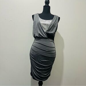 XOXO Gray party dress with sequins SZ: M